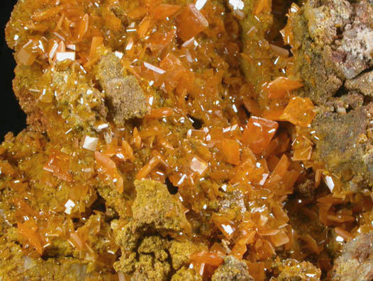 Wulfenite and Mimetite from Harrington-Hickory Mine, Beaver County, Utah