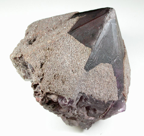 Quartz var. Amethyst with Hematite inclusions and Sericite from Four Peaks Amethyst Deposit, Mazatzal Mountains, Maricopa County, Arizona