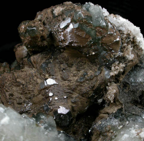 Goethite on Apophyllite with Celadonite inclusions from Millington Quarry, Bernards Township, Somerset County, New Jersey