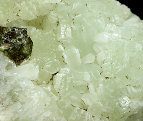 Sphalerite in Prehnite from Millington Quarry, Bernards Township, Somerset County, New Jersey