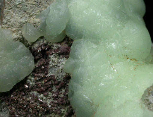 Prehnite with Goethite from Millington Quarry, Bernards Township, Somerset County, New Jersey