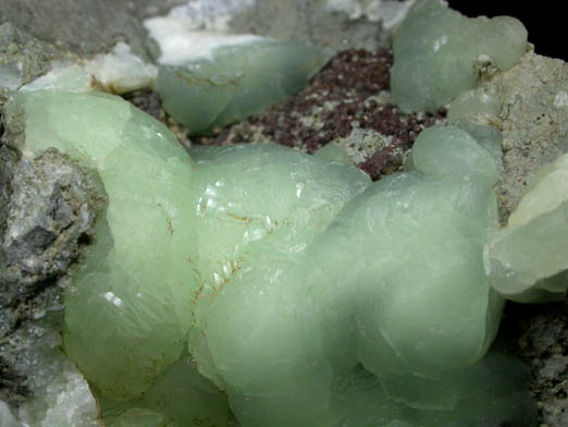 Prehnite with Goethite from Millington Quarry, Bernards Township, Somerset County, New Jersey