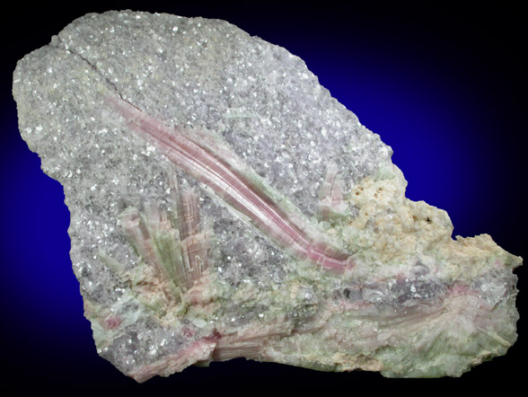Elbaite Tourmaline in Lepidolite from Mount Marie Quarry, Paris, Oxford County, Maine