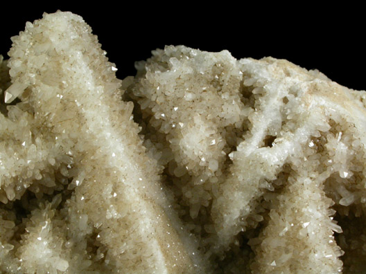 Quartz pseudomorphs after unknown from Old Mine Pit, Harvard Quarry, Greenwood, Oxford County, Maine