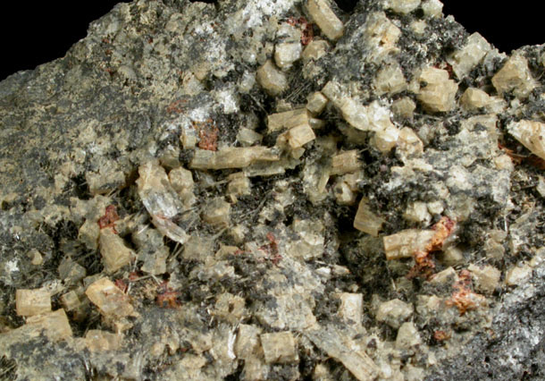 Nepheline, Sphalerite, Melilite, Augite, Magnetite, Olivine, Aragonite from Podhorn Vrch, near Marinske Lzne, Bohemia, Czech Republic