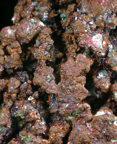 Copper and Cuprite from Ray Mine, Mineral Creek District, Pinal County, Arizona