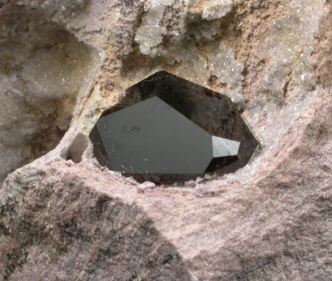 Almandine Garnet in Rhyolite from Garnet Hill, 7.5 km WNW of Ely, White Pine County, Nevada