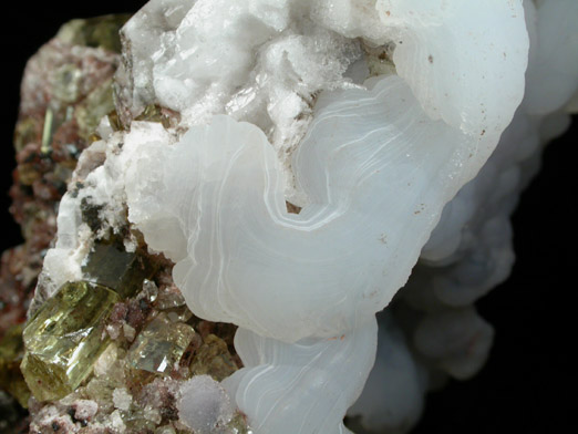 Quartz var. Chalcedony with Fluorapatite from Cerro de Mercado, Durango, Mexico