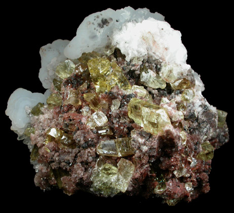 Quartz var. Chalcedony with Fluorapatite from Cerro de Mercado, Durango, Mexico