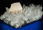 Dolomite over twinned Calcite crystals on Quartz from Raura District, Cajatambo Province, Peru