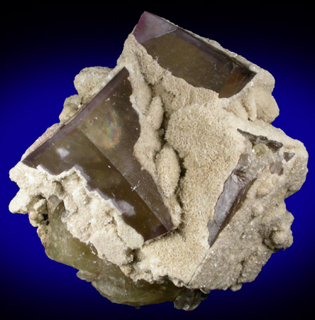 Barite on Fluorite from Minerva #1 Mine, Cave-in-Rock District, Hardin County, Illinois