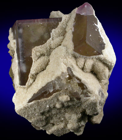 Barite on Fluorite from Minerva #1 Mine, Cave-in-Rock District, Hardin County, Illinois