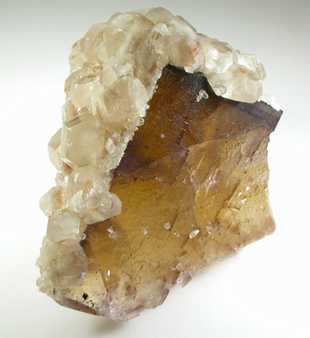 Fluorite with Calcite from Rosiclare Sub-District, Hardin County, Illinois