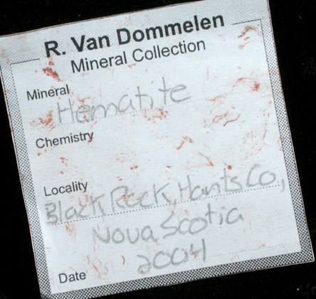 Hematite from Shubenacadie River, Black Rock, Nova Scotia, Canada