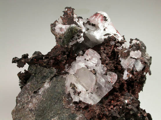 Copper with Calcite from Keweenaw Peninsula Copper District, Michigan