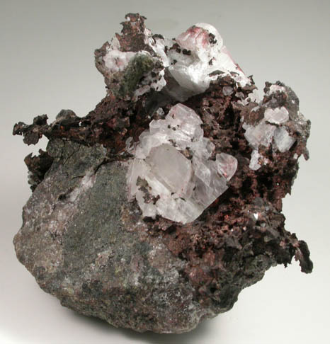 Copper with Calcite from Keweenaw Peninsula Copper District, Michigan