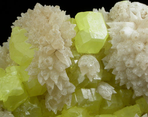 Aragonite and Sulfur from Isola d'Elba, Tuscan Archipelago, Livorno, Italy