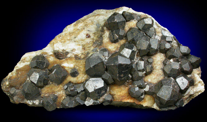 Almandine Garnet on Albite from Russell, Hampden County, Massachusetts