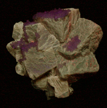 Harmotome on Calcite from Clashgorm Mine, Strontian, North West Highlands, Scotland