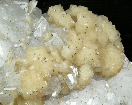 Apophyllite, Stilbite-Ca, Pyrite from Laurel Hill (Snake Hill) Quarry, Secaucus, Hudson County, New Jersey