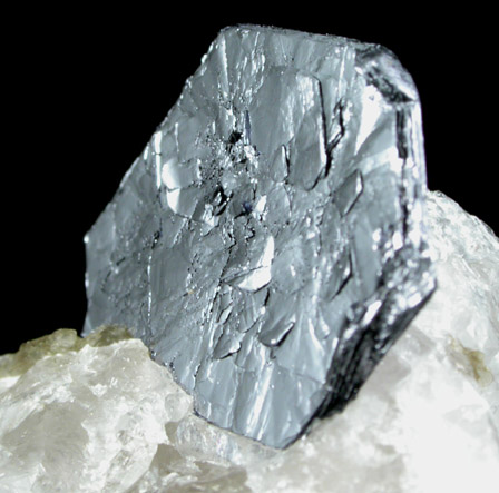 Molybdenite on Quartz from Moly Hill Mine, La Motte Township, Qubec, Canada