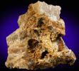 Gold on Calcite with Uraninite from Virgin Mine, Puerto del Aire, Aldama, Chihuahua, Mexico