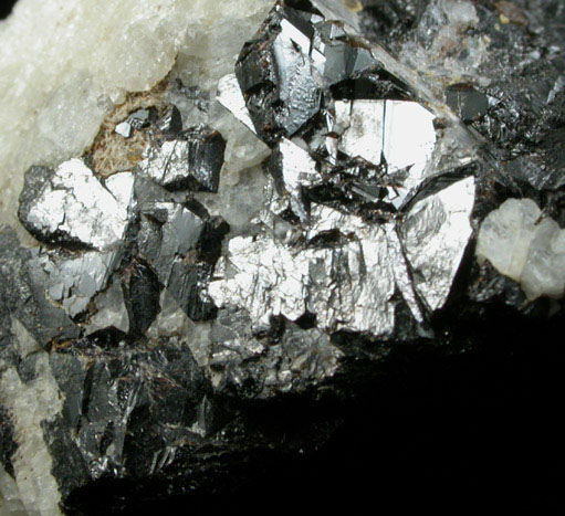 Cassiterite in Quartz from Dunton Quarry, Plumbago Mountain, Hall's Ridge, Newry, Oxford County, Maine