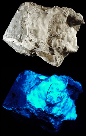 Hydrozincite from Yellow Pine Mine, Goodsprings District, Clark County, Nevada