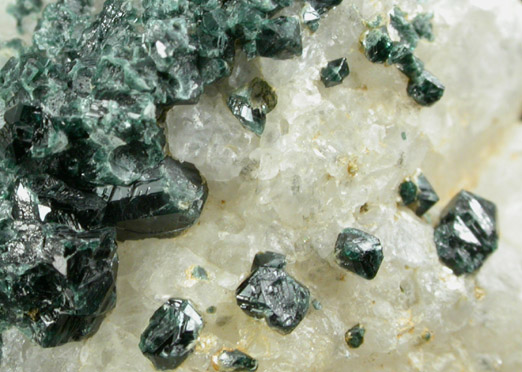 Gahnite on Quartz from Davis Mine, Rowe, Franklin County, Massachusetts