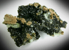 Babingtonite with Prehnite from Lane's Quarry, Westfield, Hampden County, Massachusetts