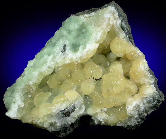 Prehnite with Goethite from O and G Industries Southbury Quarry, Southbury, New Haven County, Connecticut