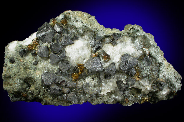 Magnetite and Chalcopyrite in Calcite from Laurel Hill (Snake Hill) Quarry, Secaucus, Hudson County, New Jersey