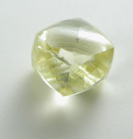 Diamond (0.63 carat yellow hexoctahedral crystal) from Northern Cape Province, South Africa