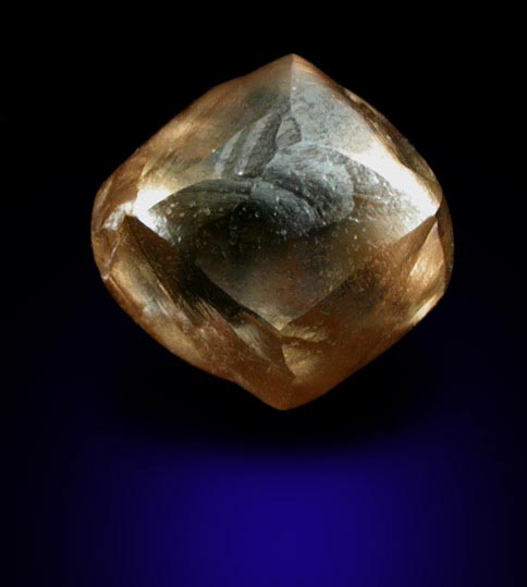 Diamond (2.80 carat brown complex crystal) from Diavik Mine, East Island, Lac de Gras, Northwest Territories, Canada