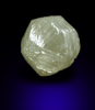 Diamond (1.29 carat greenish-gray complex crystal) from Bakwanga Mine, Mbuji-Mayi (Miba), Democratic Republic of the Congo