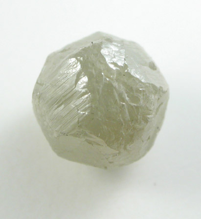 Diamond (1.29 carat greenish-gray complex crystal) from Bakwanga Mine, Mbuji-Mayi (Miba), Democratic Republic of the Congo