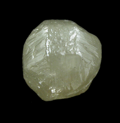 Diamond (1.29 carat greenish-gray complex crystal) from Bakwanga Mine, Mbuji-Mayi (Miba), Democratic Republic of the Congo