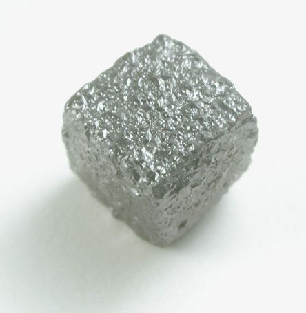 Diamond (2.75 carat gray cubic crystal) from Ekati Mine, Point Lake, Northwest Territories, Canada