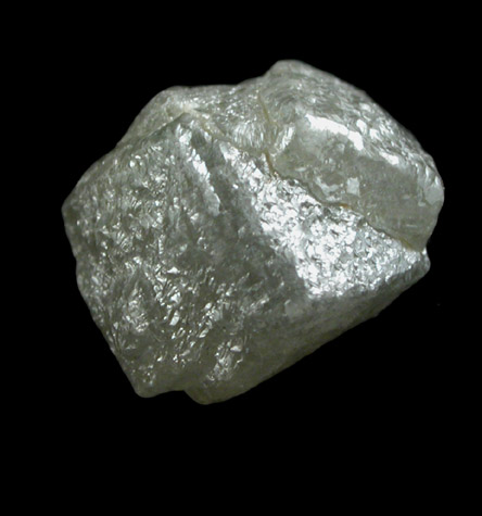 Diamond (2.56 carat gray intergrown cubic crystals) from Ekati Mine, Point Lake, Northwest Territories, Canada