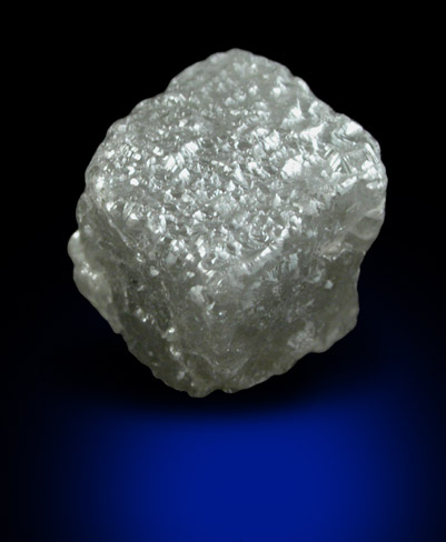Diamond (4.06 carat gray intergrown cubic crystals) from Ekati Mine, Point Lake, Northwest Territories, Canada