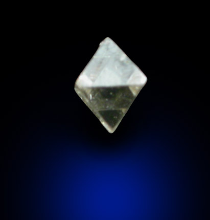 Diamond (0.08 carat pale-brown octahedral crystal) from Mirny, Republic of Sakha, Siberia, Russia