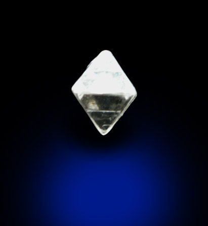 Diamond (0.08 carat pale-gray octahedral crystal) from Mirny, Republic of Sakha, Siberia, Russia