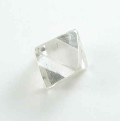 Diamond (0.08 carat pale-gray octahedral crystal) from Mirny, Republic of Sakha, Siberia, Russia