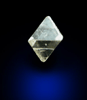 Diamond (0.09 carat pale-gray octahedral crystal) from Mirny, Republic of Sakha, Siberia, Russia