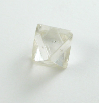 Diamond (0.09 carat pale-gray octahedral crystal) from Mirny, Republic of Sakha, Siberia, Russia