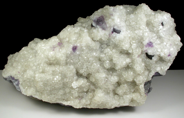 Calcite on Fluorite from Denton Mine, Sub-Rosiclare Level, Harris Creek District, Hardin County, Illinois