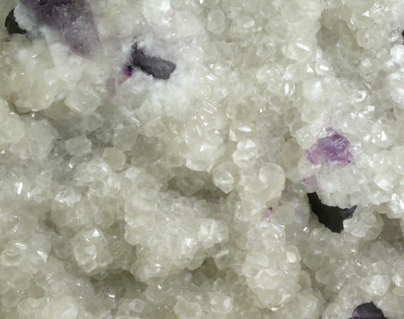 Calcite on Fluorite from Denton Mine, Sub-Rosiclare Level, Harris Creek District, Hardin County, Illinois