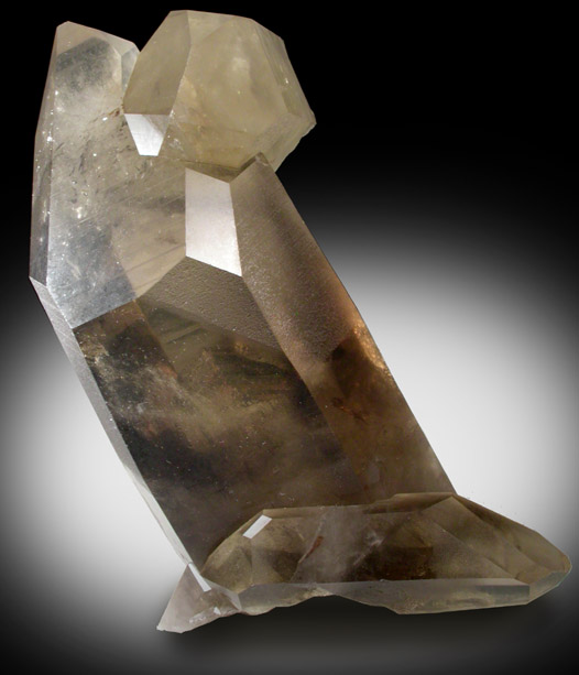 Quartz var. Smoky Quartz (with large X and S-faces) from Cristalina, Goias, Brazil