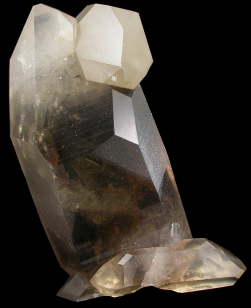 Quartz var. Smoky Quartz (with large X and S-faces) from Cristalina, Goias, Brazil