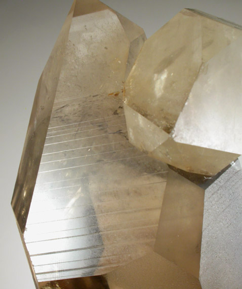 Quartz var. Smoky Quartz (with large X and S-faces) from Cristalina, Goias, Brazil